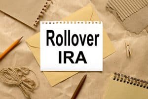 Silver IRA Rollover ira handwritten in a notepad