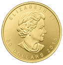 the gold Canadian maple features the bust of her majesty queen Elizabeth II, and is very famous due to its high gold purity and quality of minting. This coin is a great choice for investment in the gold IRA.