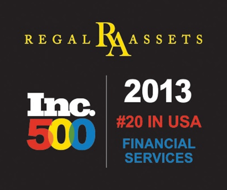 Regal asset is ranked no 20 among 500 companies in the United States for its financial activities in Gold IRA and crypto IRA niche.