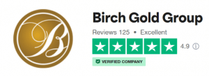 Birch Gold Group is rated excellent on Trustpilot for having around 120 five-star reviews.